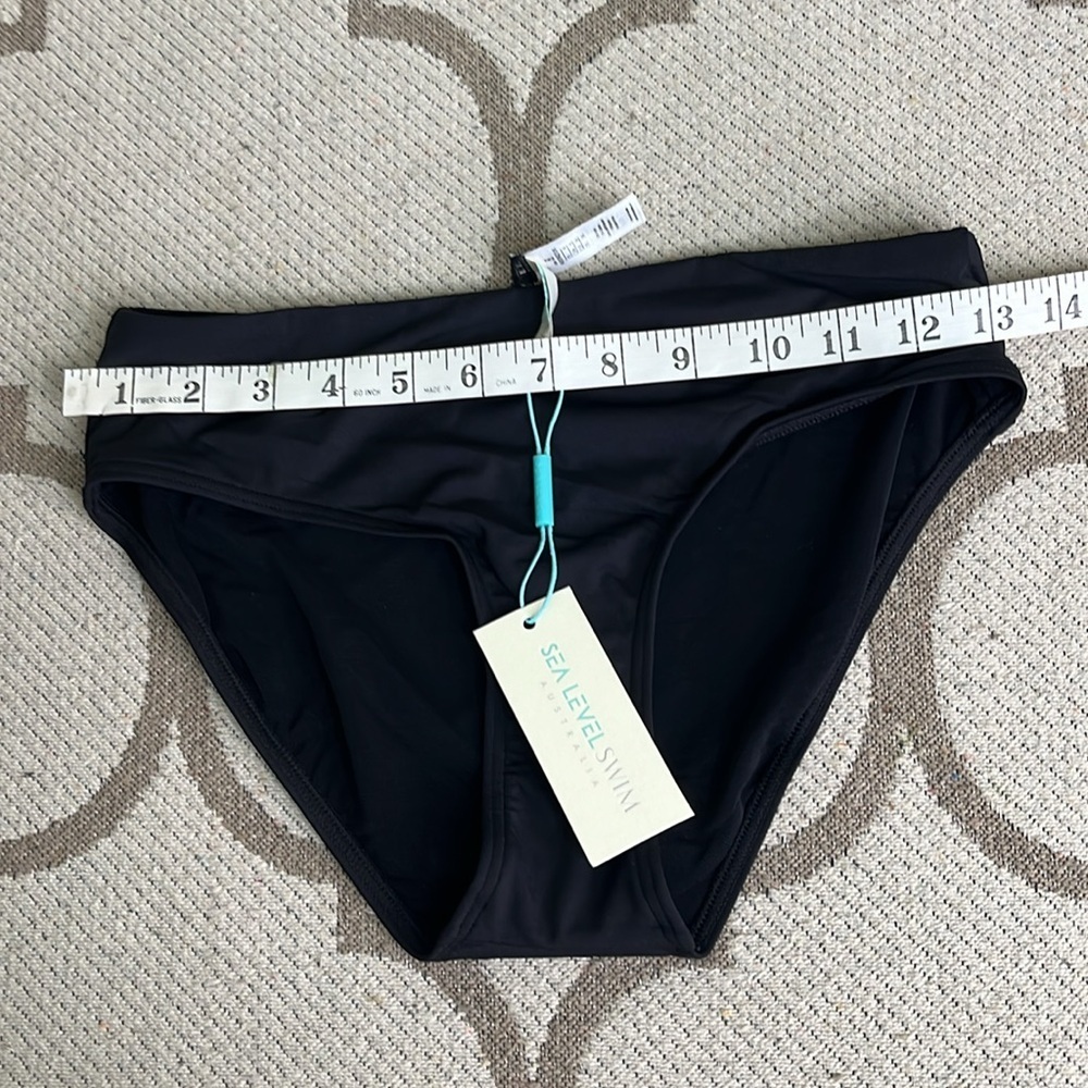 🏖️ Sea level Australia black essentials mid bikini bottoms pant, size 4 - Picture 6 of 14